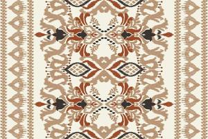 bordado floral ikat paisley sobre fondo blanco.patrón oriental étnico geométrico tradicional.ilustración vectorial abstracta de estilo azteca.diseño para textura,tela,ropa,envoltura,decoración,bufanda. vector