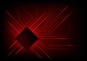 Chipset Circuit board Red Background vector