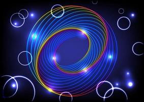 Abstract bubble spinning space swirl votex effect curve vector background