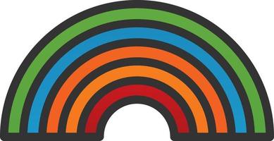 diseño de icono de vector de arco iris