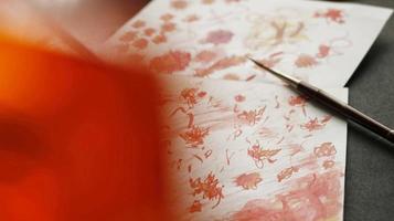 Closeup of A Painting Being Painted In Karachi Pakistan 2023 photo