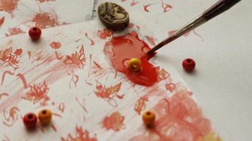 Closeup of A Painting Being Painted In Karachi Pakistan 2023 photo