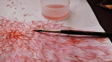 Closeup of A Painting Being Painted In Karachi Pakistan 2023 photo
