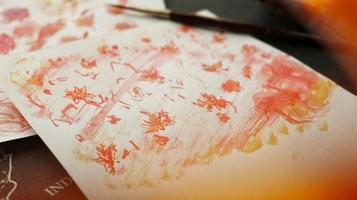 Closeup of A Painting Being Painted In Karachi Pakistan 2023 photo