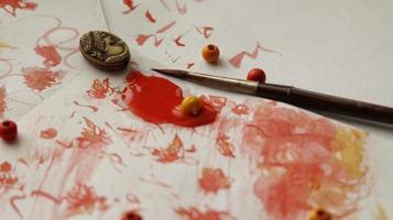 Closeup of A Painting Being Painted In Karachi Pakistan 2023 photo