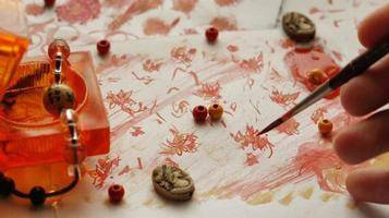 Closeup of A Painting Being Painted In Karachi Pakistan 2023 photo