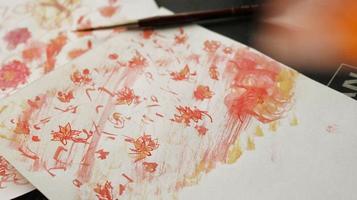 Closeup of A Painting Being Painted In Karachi Pakistan 2023 photo
