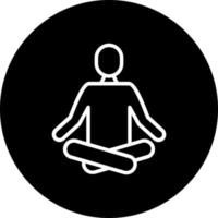 icono de vector de meditación