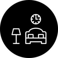 icono de vector de cama