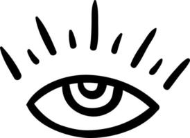 Eye symbol element of esotericism. vector