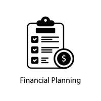 Financial Planning Vector outline Business and Finanace   Style Icon. EPS 10