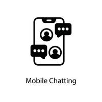 Mobile Chatting Vector outline Business and Finanace   Style Icon. EPS 10