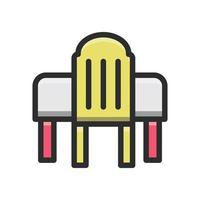 icono de vector de mesa de cocina archivo eps 10 de contorno lleno