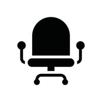 icono de vector de silla de oficina archivo eps 10 sólido