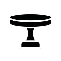 Glass Table Vector Icon Solid EPS 10 file