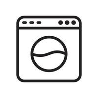 Washing Machine Vector Icon Line EPS 10 file