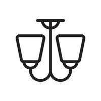 Ceiling Lamp Vector Icon Line EPS 10 file