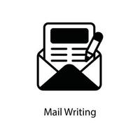 Mail Writing Vector outline Business and Finanace   Style Icon. EPS 10