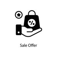 Sale Offer Vector outline Business and Finanace   Style Icon. EPS 10