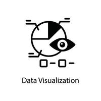 icono de estilo empresarial y financiero de contorno vectorial de visualización de datos. eps 10 vector