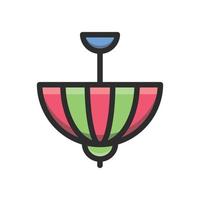 Ceiling Globe Vector Icon filled outline EPS 10 file