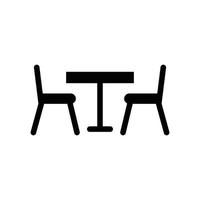Hotel Table Vector Icon Solid EPS 10 file