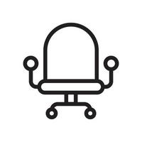 Office Chair Vector Icon Line EPS 10 file