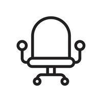 Office Chair Vector Icon Line EPS 10 file