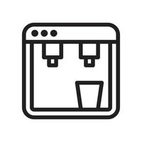 Coffee Machine Vector Icon Line  EPS 10 file