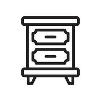 Nightstand Vector Icon Line EPS 10 file