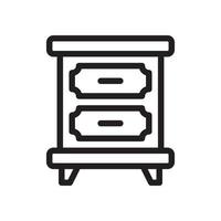 Nightstand Vector Icon Line EPS 10 file