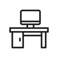 System Desk Vector Icon  Line EPS 10 file