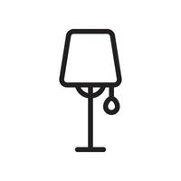 Floor Lamp Vector Icon Line EPS 10 file