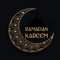 Ramadan Kareem. Islamic festival community prayers template for post, banner, card, poster, background. vector
