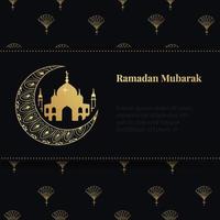 Ramadan Kareem. Islamic festival community prayers template for post, banner, card, poster, background. vector