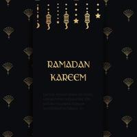 Ramadan Kareem. Islamic festival community prayers template for post, banner, card, poster, background. vector