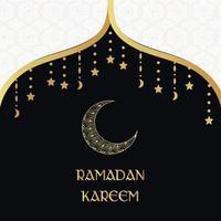 Ramadan Kareem. Islamic festival community prayers template for post, banner, card, poster, background. vector