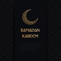 Ramadan Kareem. Islamic festival community prayers template for post, banner, card, poster, background. vector