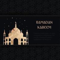 Ramadan Kareem. Islamic festival community prayers template for post, banner, card, poster, background. vector