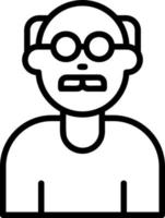 Old Man Vector Icon Design