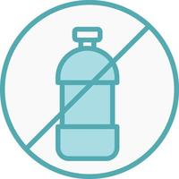 No Water Bottle Vector Icon