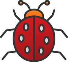 Ladybug Vector Icon Design