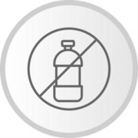No Water Bottle Vector Icon