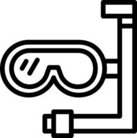 Diving Mask Vector Icon Design