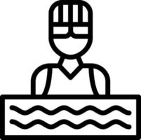 Swimmer Vector Icon Design