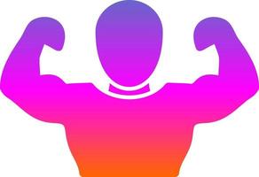 Muscle Man Vector Icon Design