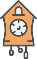 icono de vector de reloj de cuco