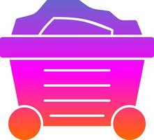 Mining Cart Vector Icon Design