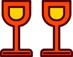 icono de vector de copa de vino