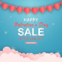 Valentine's day sale background with heart. Vector illustration. Wallpaper, flyers, posters, brochures, banners. Vector symbols of love for Happy Women's, Mother's, Valentine's Day, birthday